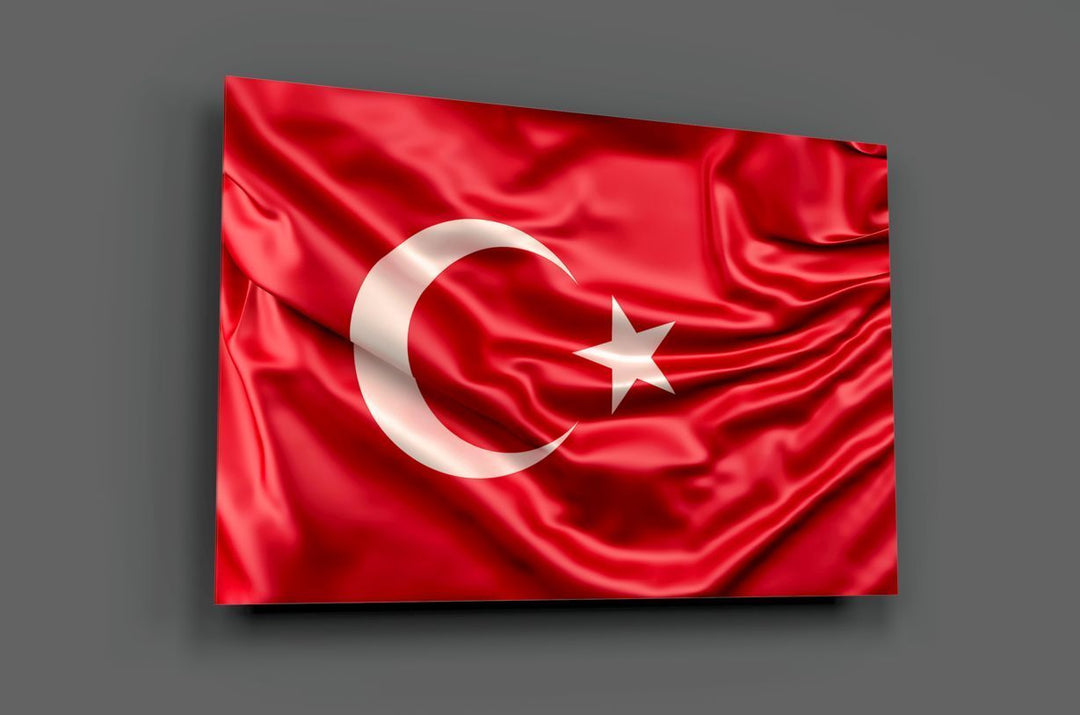 Türk Bayrağı Cam Tablo