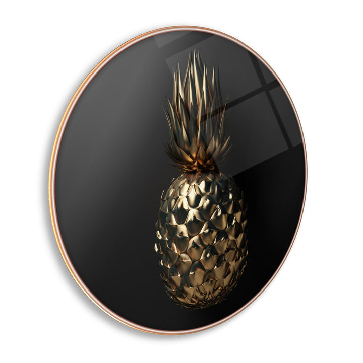 Ananas Yuvarlak Cam Tablo
